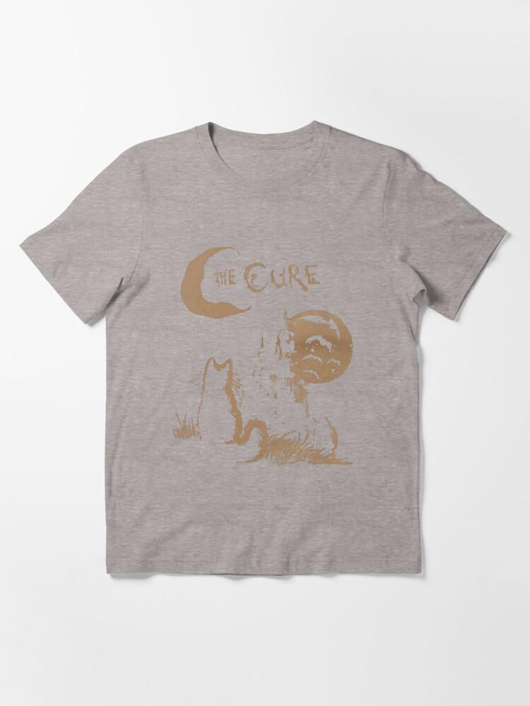 The Cure the cure cat moon 90s alt indie rock band for men, for women, cat lover Essential T-Shirt