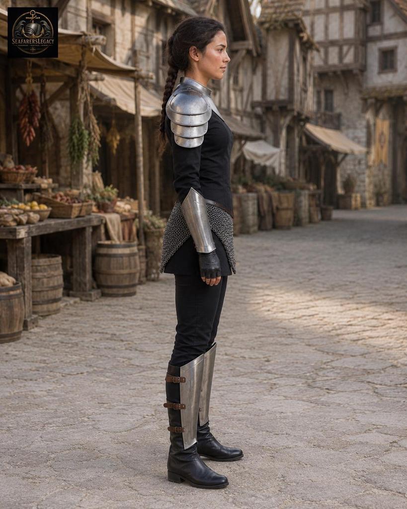 Women's Medieval Lady Knight Costume Fantasy LARP Cosplay Outfit