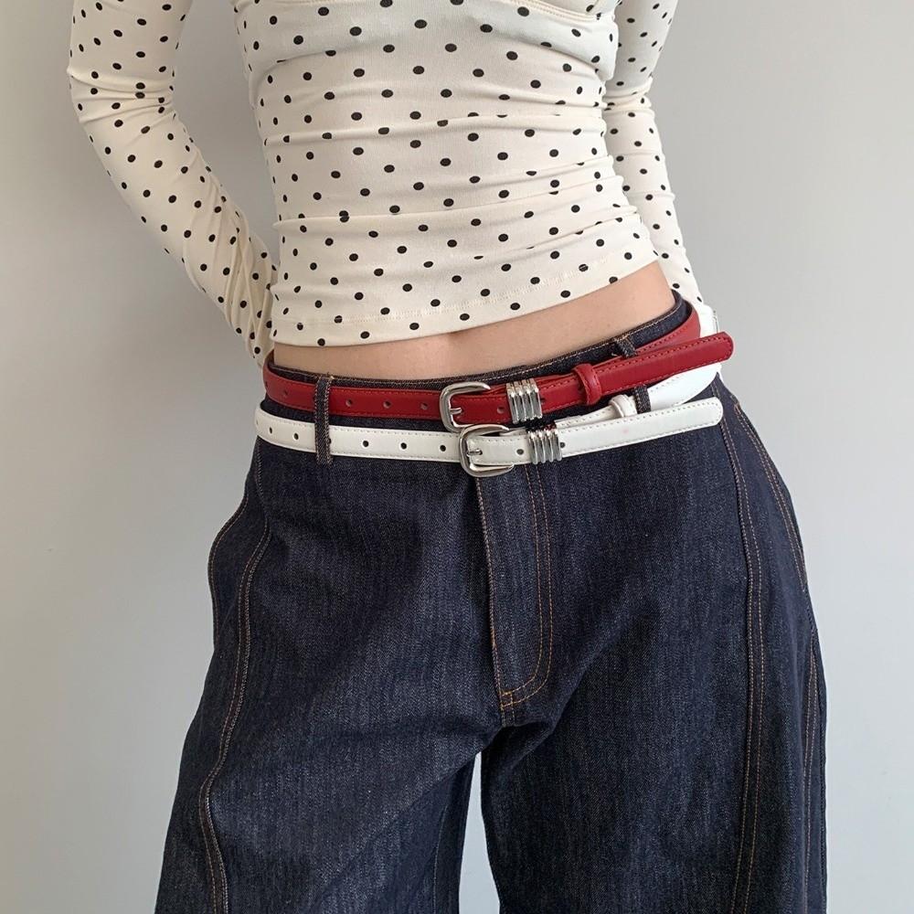 Thin Waist Belt Y2k Dress Jeans Belt Simple Women's Belt Spicy Girls