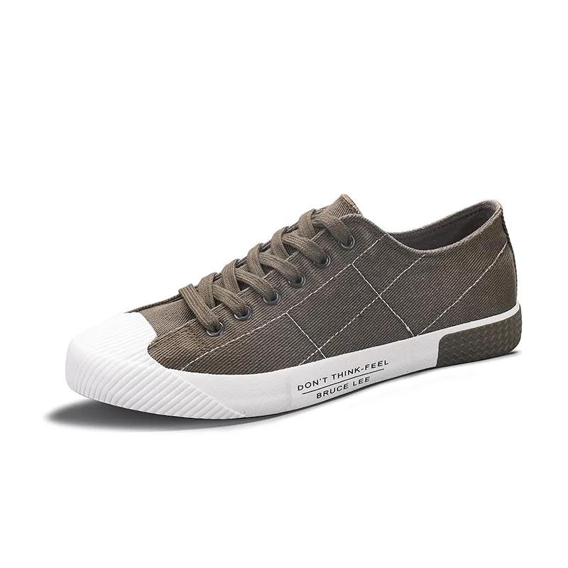 Мужские зеленые парусиновые туфли Harajuku, дышащие повседневные мужские туфли, летние легкие вулканизированные мужские кроссовки, мужские эспадрильи