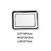 Thickened Stainless Steel Rectangular Dinner Plate Rustproof Serving Trays Barbecue Tray  Canteen