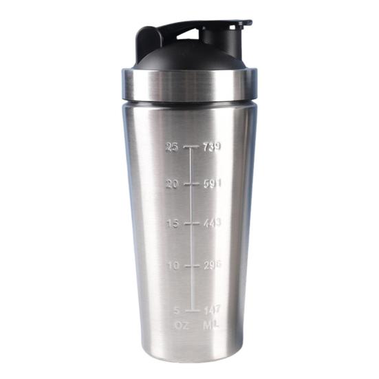 Чашка-шейкер для протеина из нержавеющей стали, бутылка для шейков для фитнеса в зале, 500 мл/750 мл, портативная