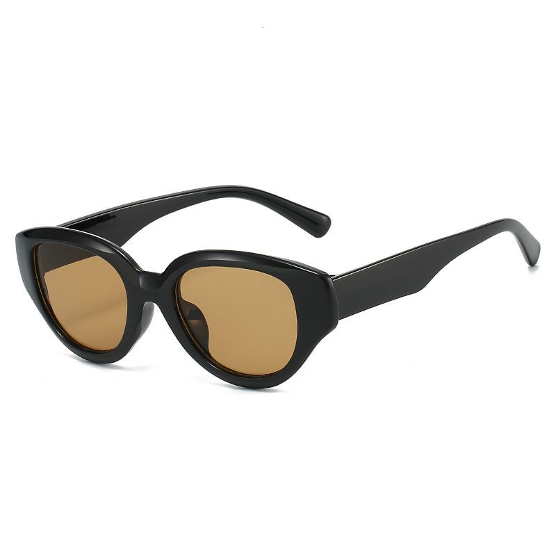 New small frame vintage cat-eye glasses for women, personalized sunglasses for women, INS sunshade thick-frame sunglasses for women