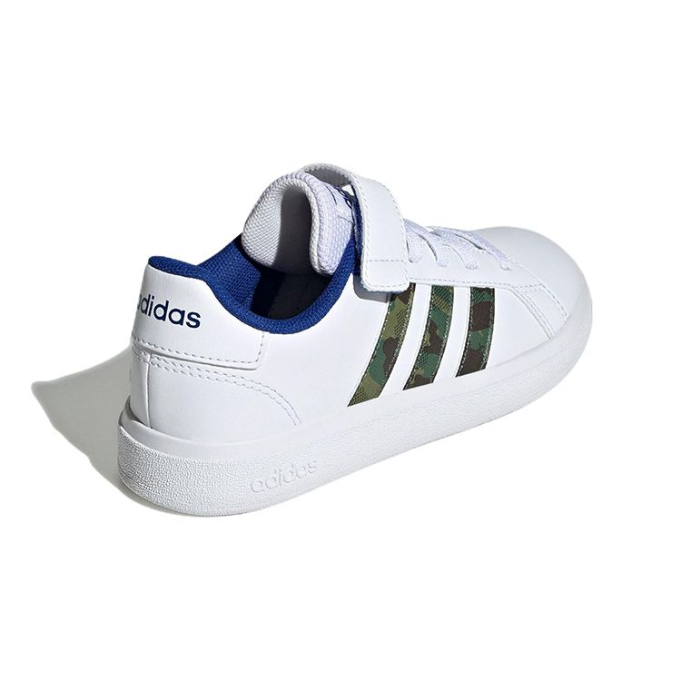 Adidas Neo Grand Court Kids Comfortable Low-Top Sneakers Kids Sneakers White Green GV6809
