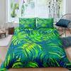 Комплект постельного белья Leaf Romantic Holiday Island Hawaiian Banana Trees Double Queen King Full Size Polyester Qulit Cover
