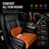 Leather Integrated Lumbar Leg Support Mat Memory Foam Extended Seat Cushion  Vehicle Universal