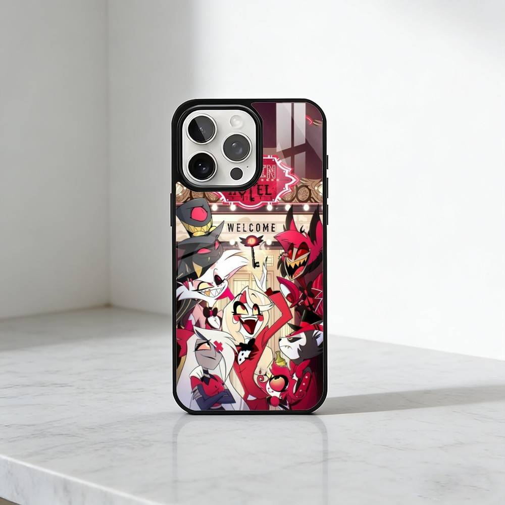 H-Hazbin H-Hotel Чехол для телефона для iPhone 17, 16, 15, 14, 13 Plus, Pro Max Магнитный для Magsafe Беспроводная зарядка