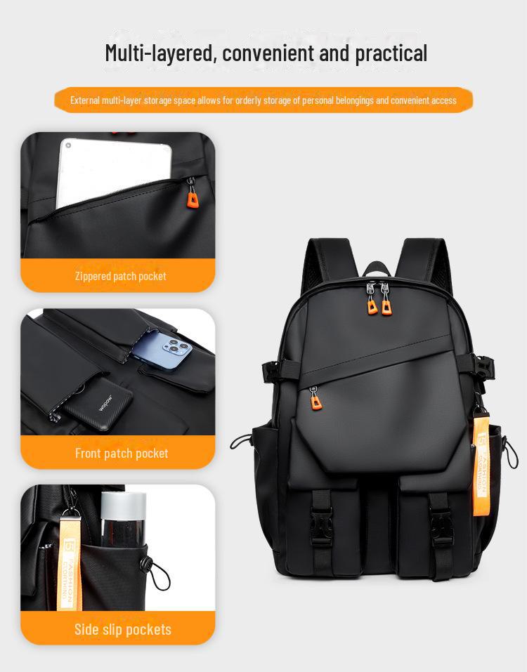 Универсальный нейлоновый рюкзак большой вместимости для учеников младших классов средней школы — унисекс, повседневный и совместимый с компьютером