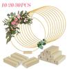 Металлический цветочный обруч гирлянда украшение стола венок для свадьбы центральные украшения деревянные держатели карт цветочная гирлянда домашний реквизит для вечеринки