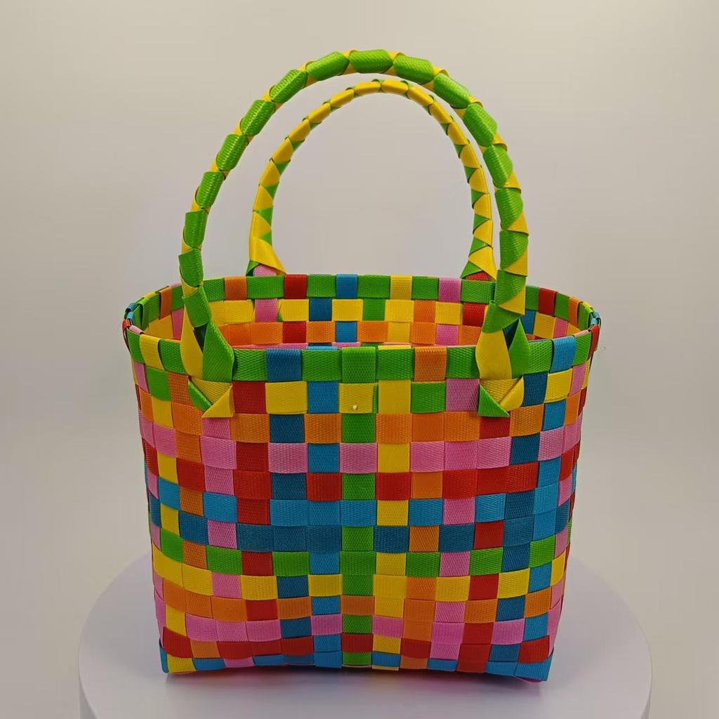 Сумка из ПВХ ручной работы среднего размера премиум-класса - для шопинга, игрушек, дамская сумочка