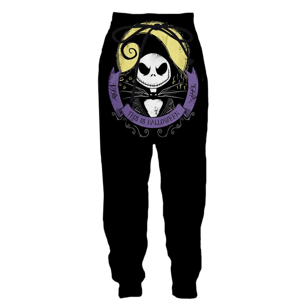 Брюки с принтом на Хэллоуин 3D цифровая печать Мужские и женские повседневные брюки для бега
