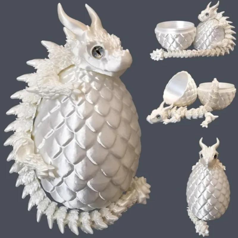 Двухроговый Драконий Яйцо 3D Печатный Сочлененный Набор Суставов Креативная Головоломка Игрушка Детский Подарок на День Рождения Декор Украшение