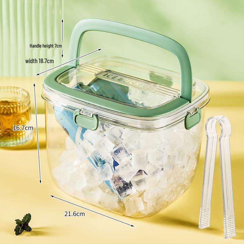Large Transparent Outdoor Camping Ice Bucket with Tray