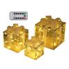 3 Pcs Christmas Lighted Gift Boxes with Bow LED Light Up Present Boxes for Indoor Outdoor Home Porch Xmas Tree Party Decor