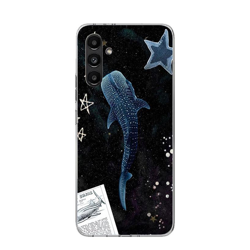 Чехол для телефона с китовой акулой для Samsung Galaxy A17 A16 A14 A15 A13 A57 A56 A54 A55 A53 A37 A36 A34 A35 A33 A26 A24 A25 A23 Gala