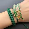Браслет-бабочка ручной работы Традиционные техники вязания Регулируемый браслет Значимый подарок Аксессуар для запястья