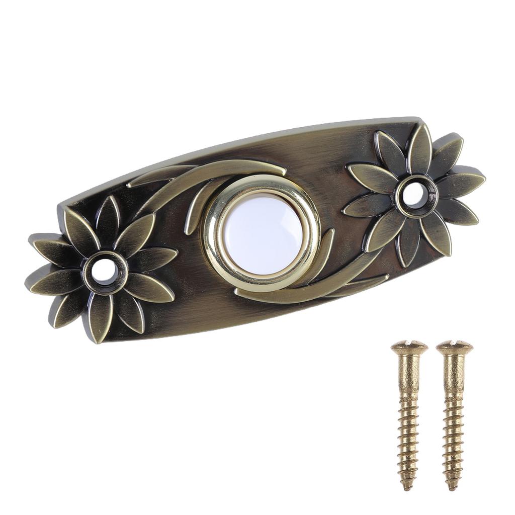 LED Lighted Door Bells Button Brass Hard Wiring Press Button Doorbell Push Button Wall Mounted Doorbell Switches