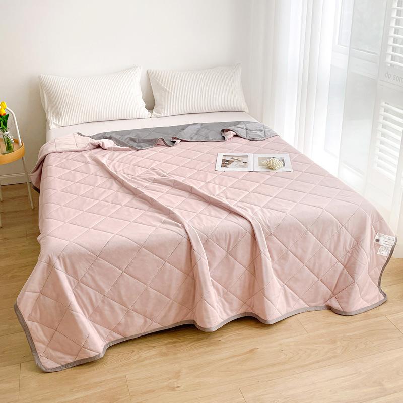 Прохладное летнее одеяло однотонное летнее одеяло из ледяного шелка односпальное и двуспальное машинная стирка подарок кондиционер тонкое одеяло