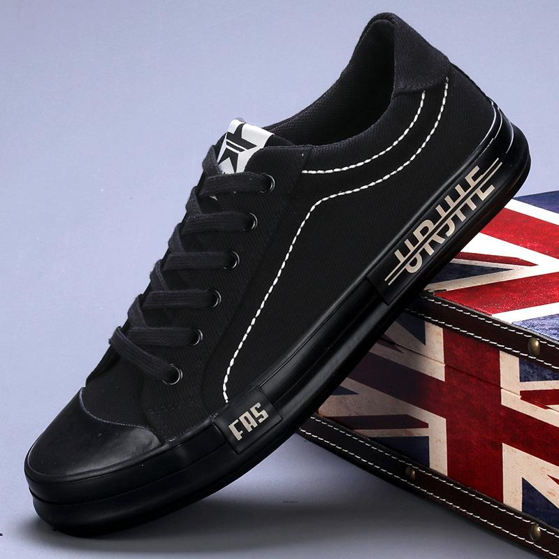 Весенние новые мужские туфли в корейском стиле, модные удобные плоские парусиновые туфли, мужские удобные туфли для вождения на мягкой подошве