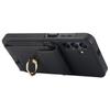 For Samsung Galaxy A15 4G/A15 5G Case Ring Kickstand Leather+TPU Cover with Card Holder