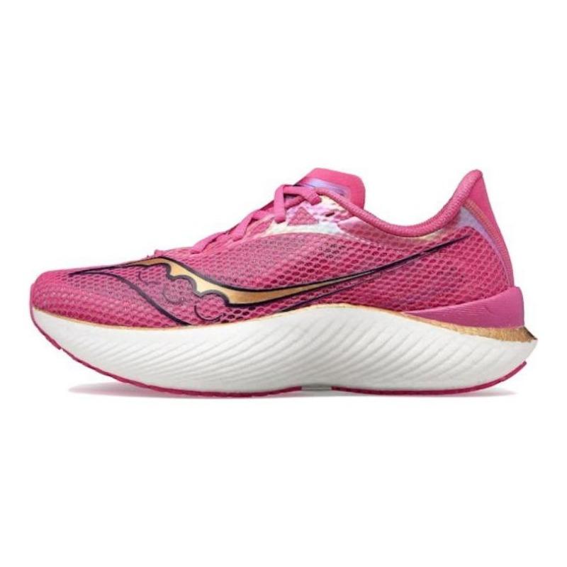 Saucony Endorphin Pro 3 women low-top carbon plate running shoes pink medium width cushioned non-slip durable S10755-40