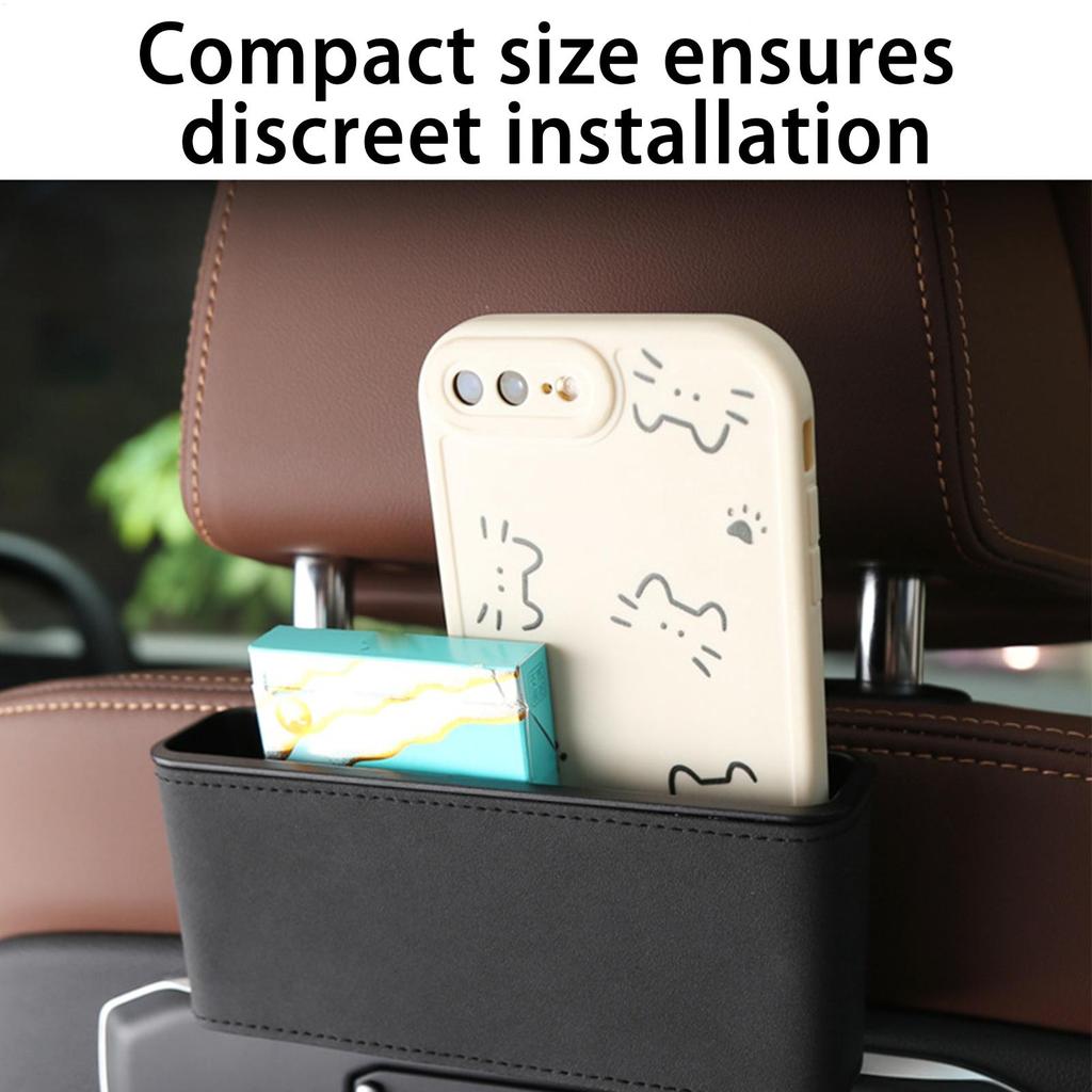 Adhesive Back Seat Organizer Space Saving Car Storage Box Vehicle Interior Organizer for Phone Key Card Sunglasses Accessories
