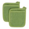 100% Cotton Premium Terry Pot Holders & Hot Pads 2-Pack, 7.8"x7.8", High Heat Resistance
