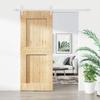 VidaXL Sliding Door and Hardware Kit 85x210 Cm Solid Pine, Interior Door, Interior Barn Door 3203262