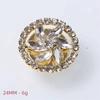 Flower Rhinestone Button Cover Alloy Detachable Clip-On Button  for Shirt Tuxedo Accessories