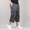 Men's Cargo Shorts Summer Loose Casual Pants Elastic Waist Large Size Outdoor Jogging Sweatpants Trend Multi Pockets