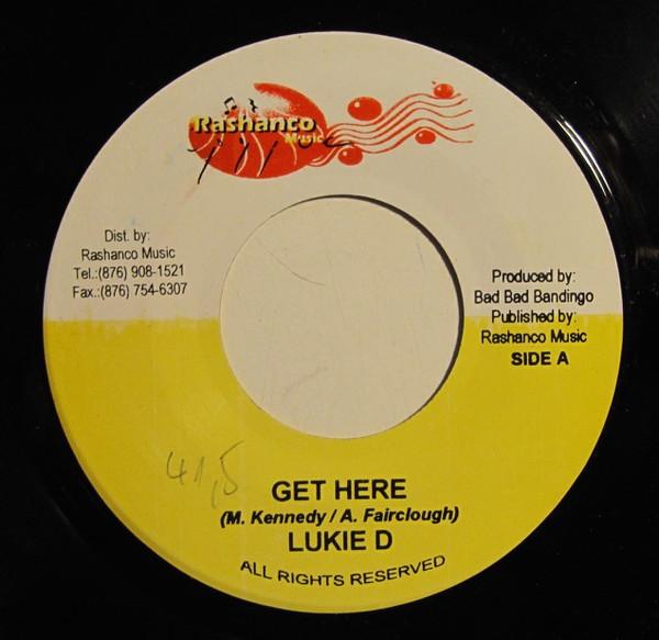 7inch Record LUKIE D - Get Here NONE Rashanco Music Jamaica Reggae, Ska & Dub Used