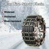6PCS/ Set Car Tire Snow Chain Anti-slip Anti-wear Steel Chain For Car Truck MPV For Ice, Snow, Mud Road Ground