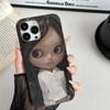 Темная милая кукла Арт для IPhone 16 15 14 13 12 11 17 Pro Max Plus Волна Гофрированный чехол для телефона Защитный от падения