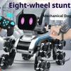 Восьмиколесный RC ИИ Робот Серебристый Игрушка Собака с Пультом Управления Робот с Пультом Управления Детский Подарок