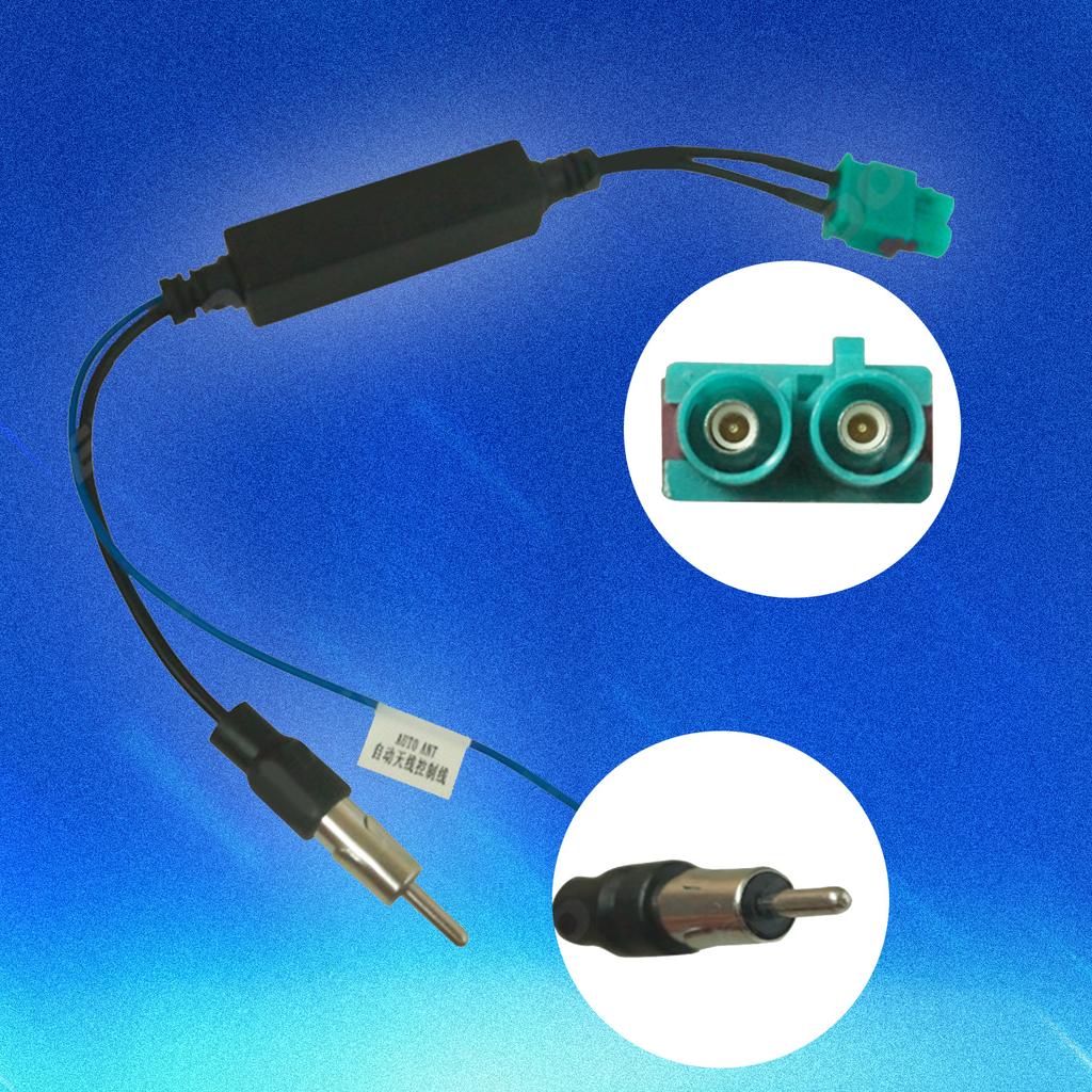 Универсальный автомобильный стерео FM AM радио антенный кабель-адаптер Двойной разъем Fakra (папа-мама) к разъему DIN