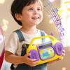 Kids Multi-functional Radio Toy with Music Light Recording 6 English Songs Toddlers Boys Girls Cartoon Giraffe Dinosaur Radio Educational Toy