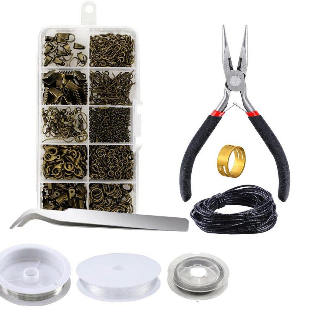 Набор для изготовления ювелирных изделий, Инструмент для ремонта ювелирных изделий с аксессуарами, Ювелирные плоскогубцы, Ювелирная фурнитура и Проволока для бисероплетения для взрослых