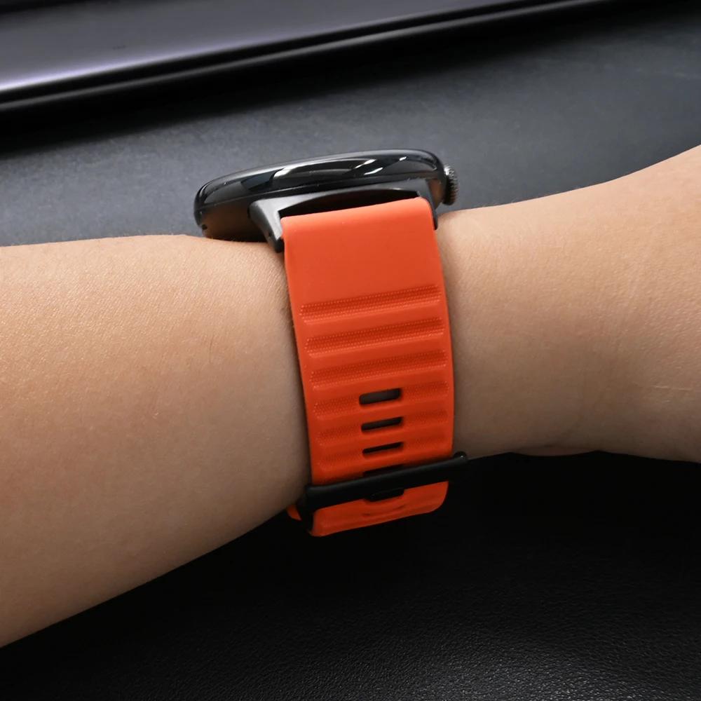 Мягкий силиконовый спортивный ремешок для Google Pixel Watch 3 45 мм Мужской браслет на запястье Заменяемые аксессуары для ремешка Pixel Watch 3 45 мм