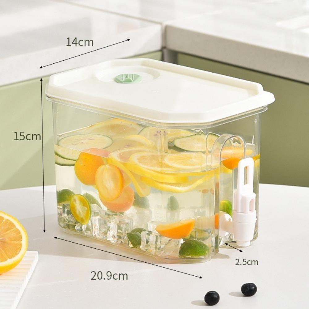 3.5L Cold Water Bucket Summer Dispenser Water Kettle Refrigerator Jug Fruit Juice Drink Container