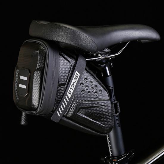 Сумка для седла велосипеда EVA Hard Shell Водонепроницаемая светоотражающая сумка для хранения инструментов под седлом для шоссейного и горного велосипеда Аксессуары для велосипеда