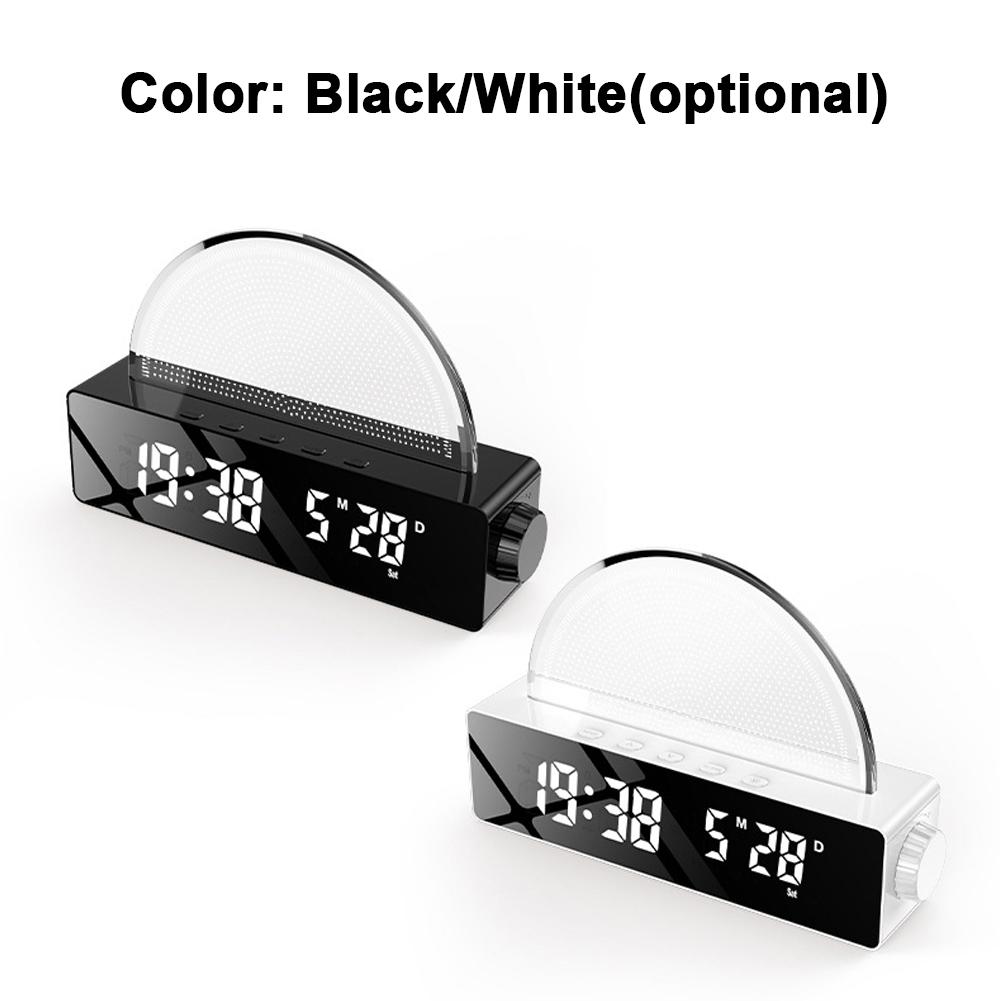 Colorful Alarm Clock Morning Wake Up Alarm Sunrise Simulator Bedroom Night Light Support 2 Wakeup