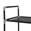 VidaXL Shoe Rack with 10 Shelves Metal and Non-woven Fabric Black