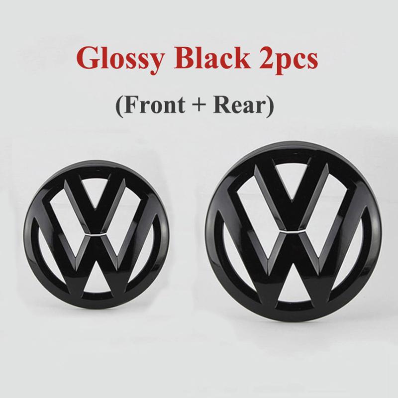 2pcs ABS Car Front Grill Emblem Rear Trunk Badge Logo for Volkswagen VW Golf 5 6 7 7.5 8 MK5 MK6 MK7 MK8 Polo Passat B8 Scirocco