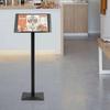 Sign Holder Vertical Flip Menu Stand, Floor Standing Catalogue Browser Ring Binder Stand, Advertising Brochure Display Stand