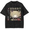 Anime My Hero Academia Himiko Toga Graphic Tshirt Men Women Cotton Tshirts Vintage Washed Oversized Tee Male Manga T Shirt