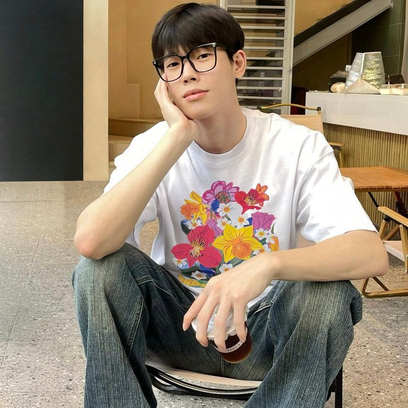 We11done Track Niche Fashion Brand American Summer Cotton Loose Men's Couple Half Sleeve Short sleeve T-shirt