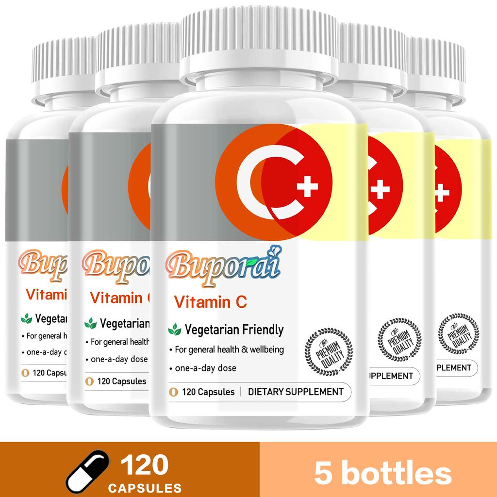 Buporai - Vitamin C Vegan Supplement Capsules - Immune System and Heart Health