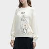 Fila Вышитый узор с животными Повседневный трикотажный топ с длинным рукавом Женские топы Светло-бежевый F11W348409F-IV