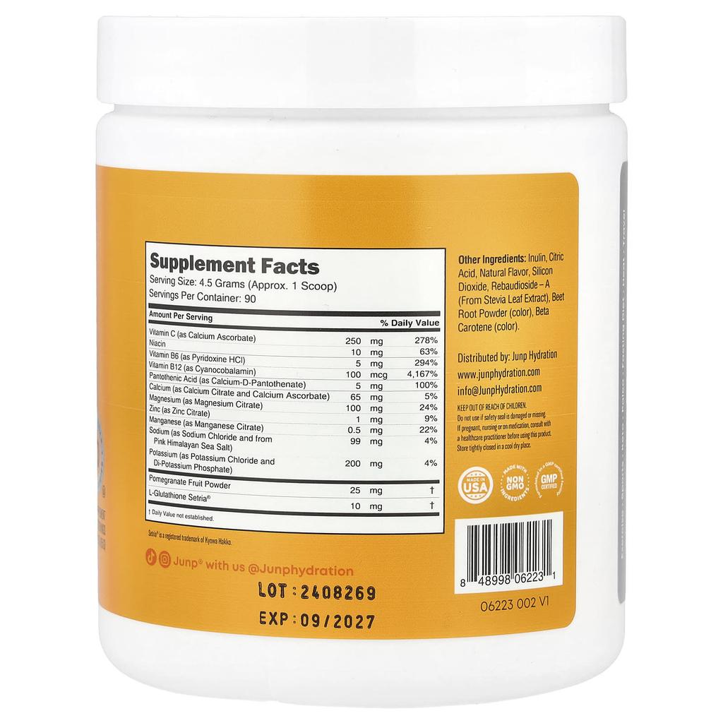 Electrolyte Powder Mix, Orange Flavor, 405G(14.2Oz)