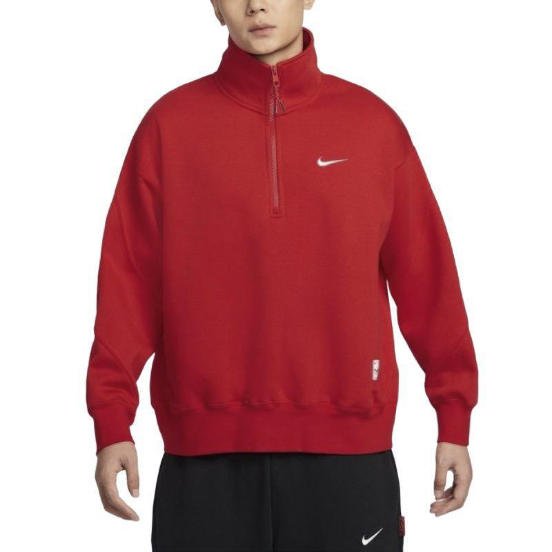 Nike Cny Nsw Hz Crew Лимитированная серия Год Змеи Пуловер с молнией до середины груди Мужская толстовка Красная HV8205657